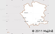 Classic Style Simple Map of Caserta, cropped outside