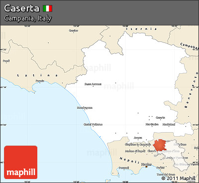 Classic Style Simple Map of Caserta