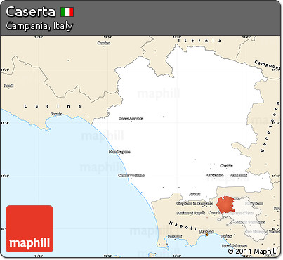 Classic Style Simple Map of Caserta