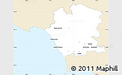 Classic Style Simple Map of Caserta, single color outside