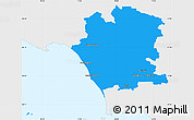Political Simple Map of Caserta, single color outside