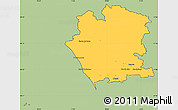 Savanna Style Simple Map of Caserta, cropped outside