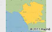 Savanna Style Simple Map of Caserta, single color outside
