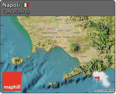Satellite Map of Napoli