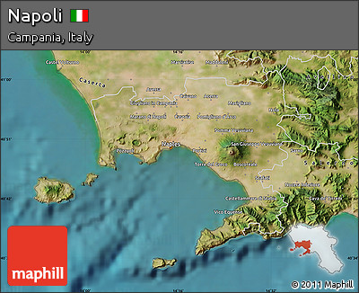 Satellite Map of Napoli