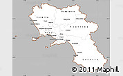 Gray Simple Map of Campania, cropped outside