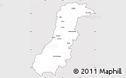 Silver Style Simple Map of Modena, cropped outside