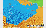 Political 3D Map of Piacenza