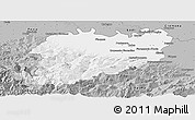 Gray Panoramic Map of Piacenza
