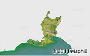 Satellite 3D Map of Gorizia, single color outside