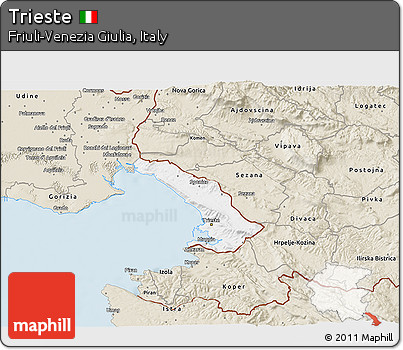 Classic Style 3D Map of Trieste
