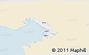 Classic Style 3D Map of Trieste, single color outside