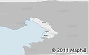 Gray 3D Map of Trieste, single color outside