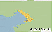 Savanna Style 3D Map of Trieste, single color outside