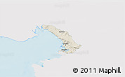 Shaded Relief 3D Map of Trieste, single color outside