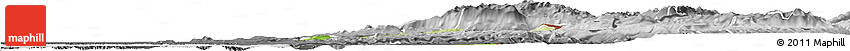 Physical Horizon Map of Trieste, desaturated