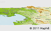 Physical Panoramic Map of Trieste