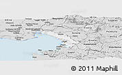 Silver Style Panoramic Map of Trieste