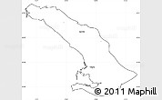 Blank Simple Map of Trieste, cropped outside