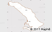 Classic Style Simple Map of Trieste, cropped outside