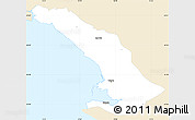 Classic Style Simple Map of Trieste, single color outside