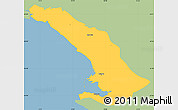 Savanna Style Simple Map of Trieste, single color outside