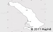 Silver Style Simple Map of Trieste, cropped outside