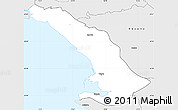 Silver Style Simple Map of Trieste