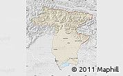 Shaded Relief Map of Udine, lighten, desaturated
