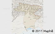 Shaded Relief Map of Udine, lighten