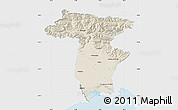 Shaded Relief Map of Udine, single color outside