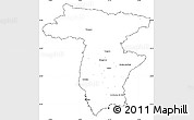 Blank Simple Map of Udine, cropped outside