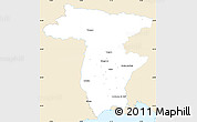 Classic Style Simple Map of Udine, single color outside