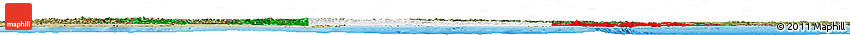 Flag Horizon Map of Italy, satellite outside, bathymetry sea