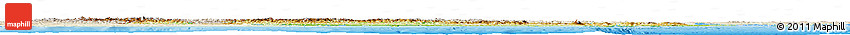 Physical Horizon Map of Italy, lighten, land only