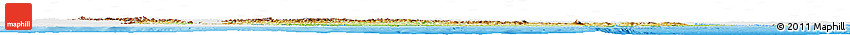 Physical Horizon Map of Italy, single color outside, bathymetry sea, shaded relief sea