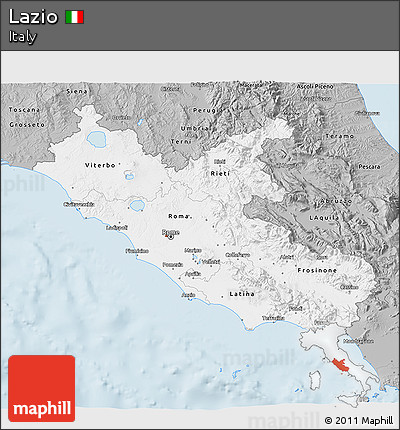 Gray 3D Map of Lazio