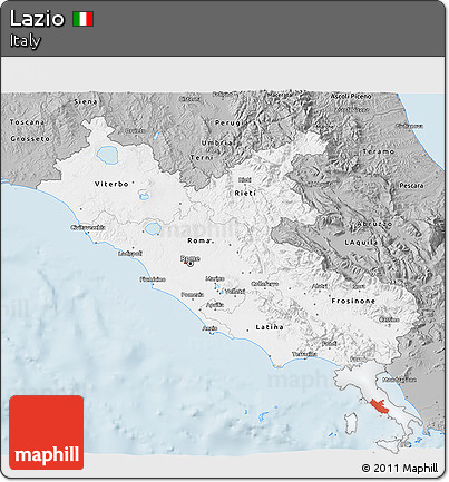 Gray 3D Map of Lazio