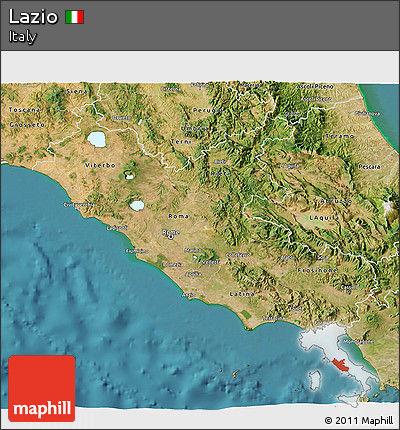 Satellite 3D Map of Lazio