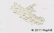 Shaded Relief 3D Map of Lazio, cropped outside
