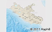 Shaded Relief 3D Map of Lazio, single color outside