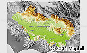 Physical 3D Map of Frosinone, desaturated