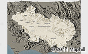 Shaded Relief 3D Map of Frosinone, darken