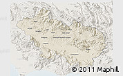 Shaded Relief 3D Map of Frosinone, lighten