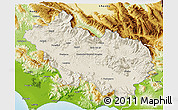 Shaded Relief 3D Map of Frosinone, physical outside