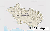 Shaded Relief 3D Map of Frosinone, single color outside