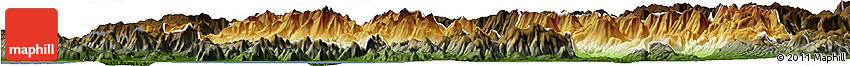 Physical Horizon Map of Frosinone, darken