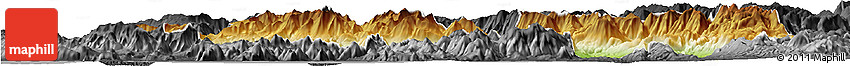 Physical Horizon Map of Frosinone, darken, desaturated