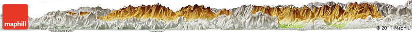 Physical Horizon Map of Frosinone, lighten, semi-desaturated