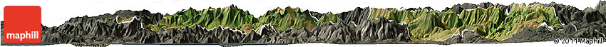 Satellite Horizon Map of Frosinone, darken, semi-desaturated